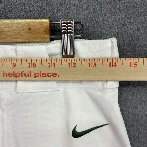 Nike Boys Vapor Select Full Length Piped Baseball Pants White Green L BQ6426-111 - Picture 9 of 16